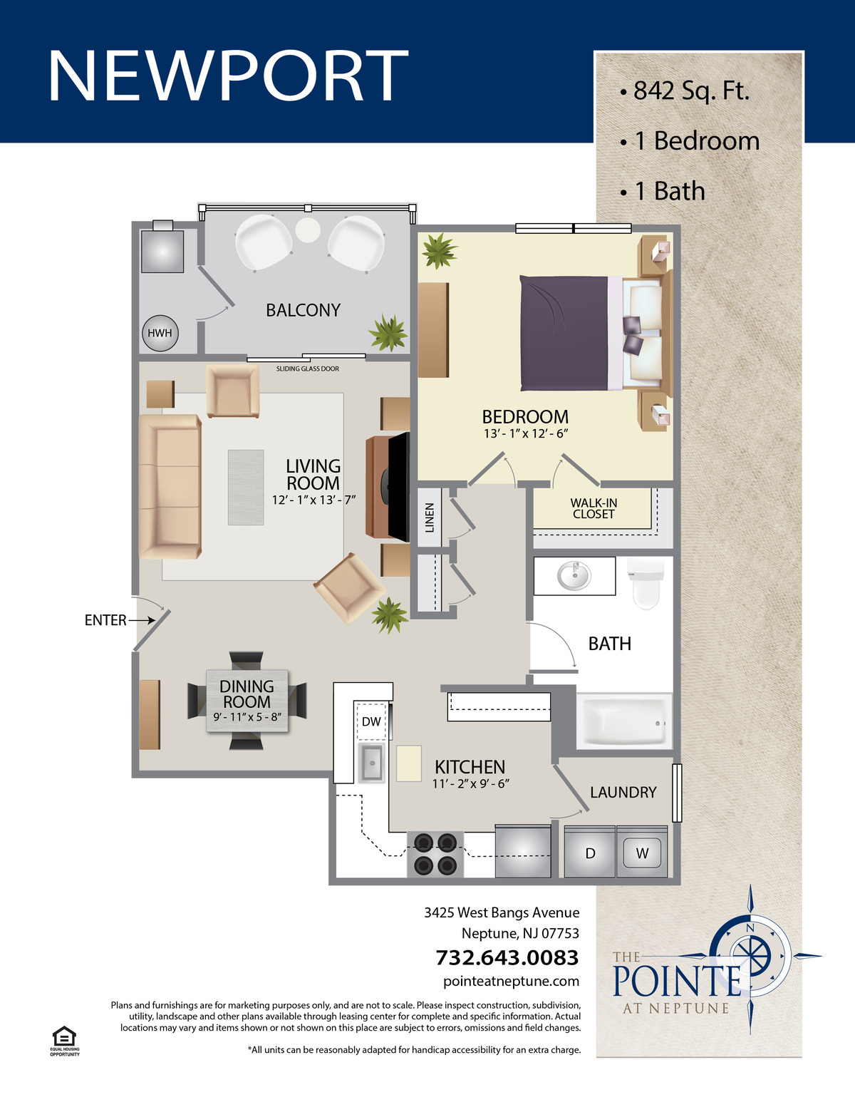 The Pointe At Neptune Floor Plan The Newport