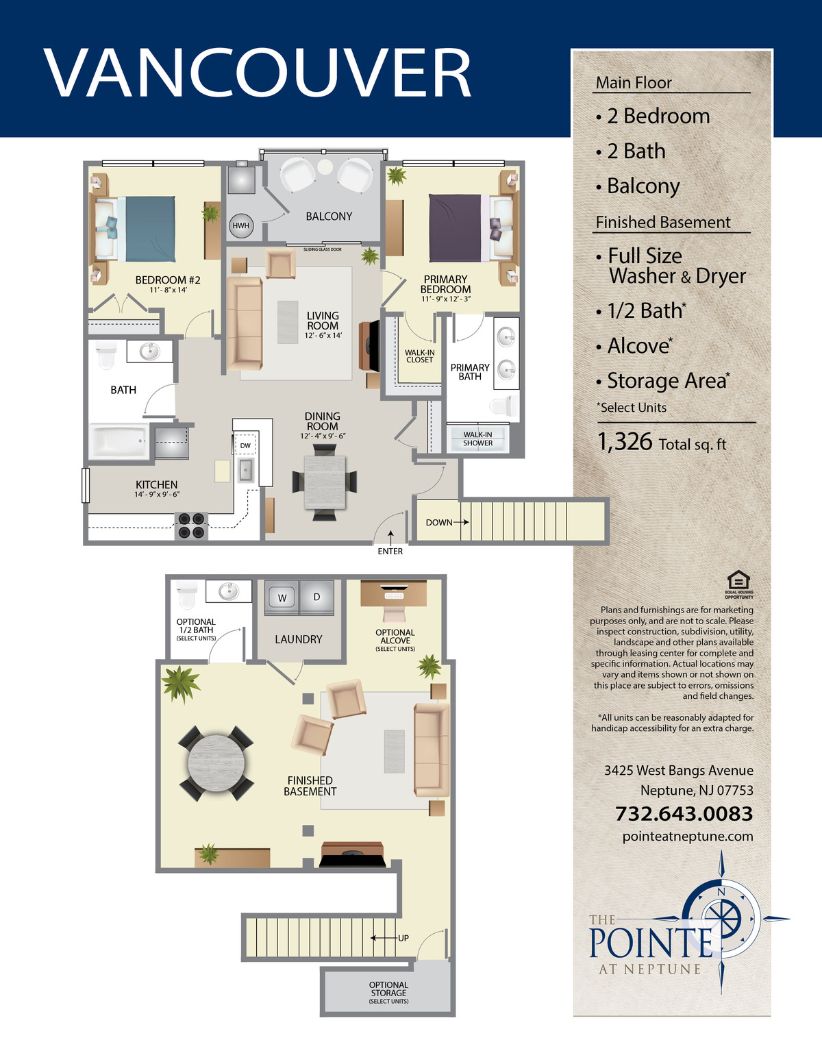 The Pointe At Neptune Floor Plan The Newport