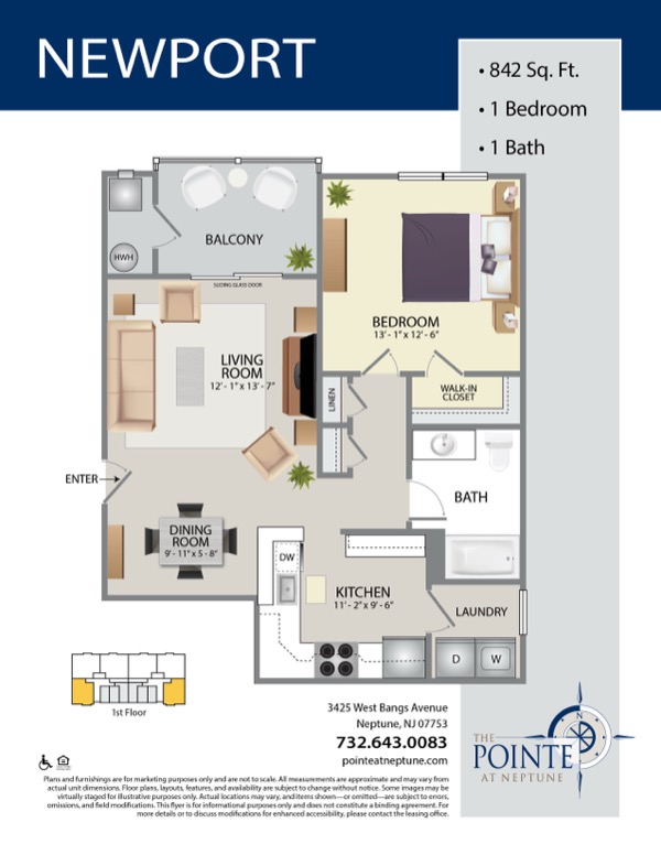 The Pointe At Neptune Floor Plan The Newport