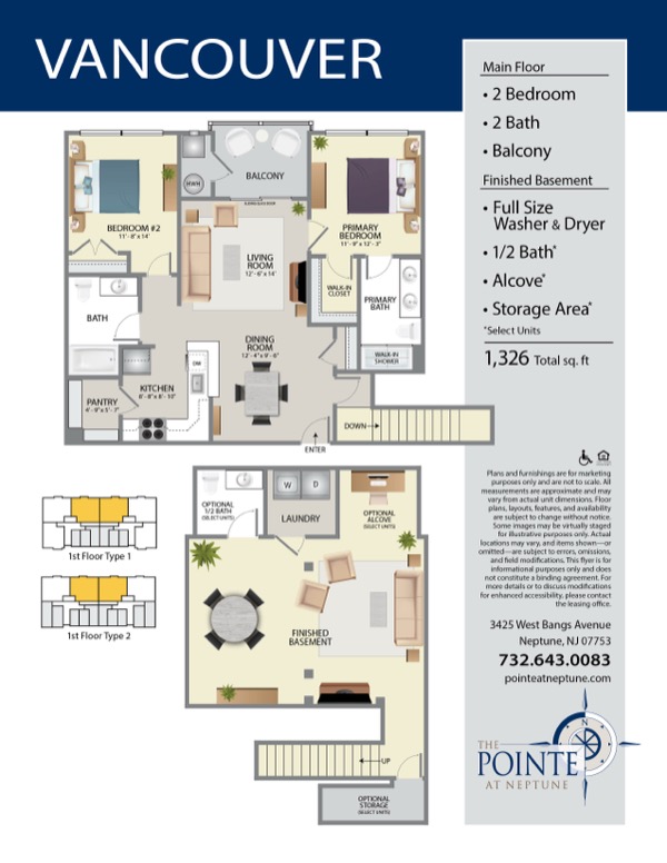 The Pointe At Neptune Floor Plan The Newport